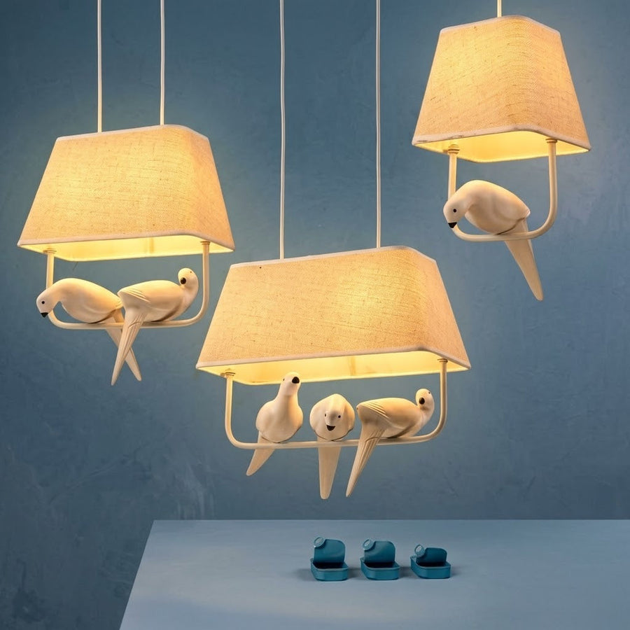 Resin Birds Pendant Retro Lights - Image 1