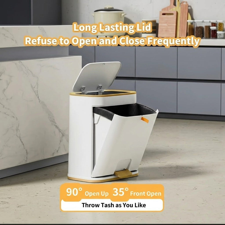 Easy-Clean Elegant Bathroom Trash Can - Image 5