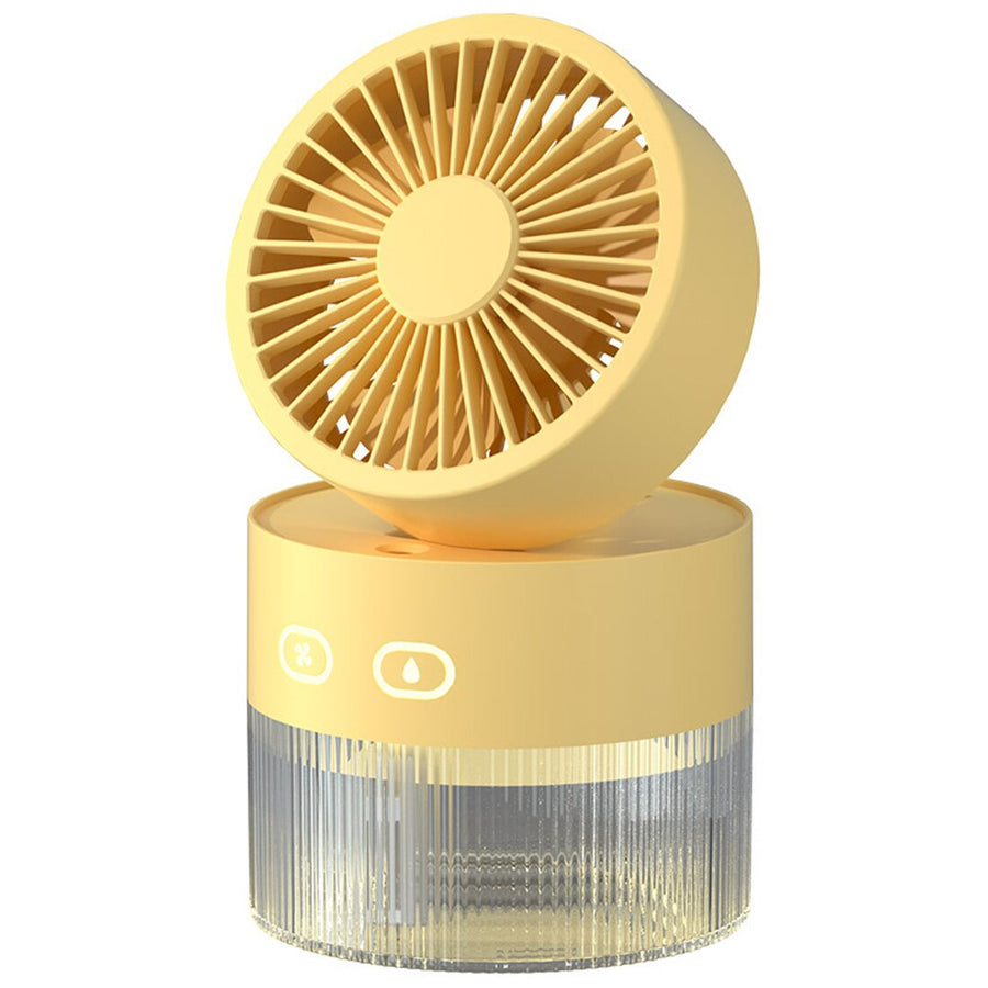 Mini Foldable USB Warm Light Spray Fan - Image 3