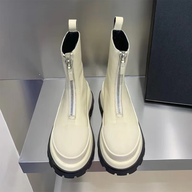 City Time Zipper Round Mid-Calf Women Boots - Image 3