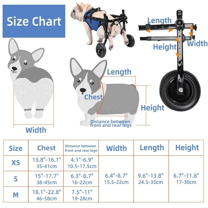 Adjustable Mobility Aid Ergonomic Dog Wheelchair - Image 2