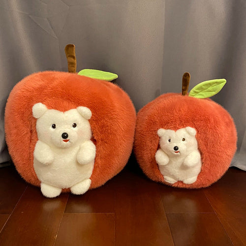Adorable Puffy Hedgehog Apple Plushie - Image 0