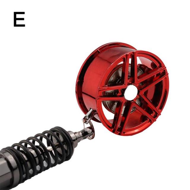 Wheel Rim Rearview Mirror Car Keychain Decor - Image 4