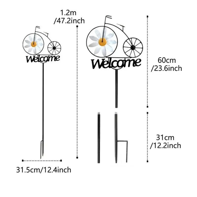 Charming Bicycle Welcome Windmill - Image 5