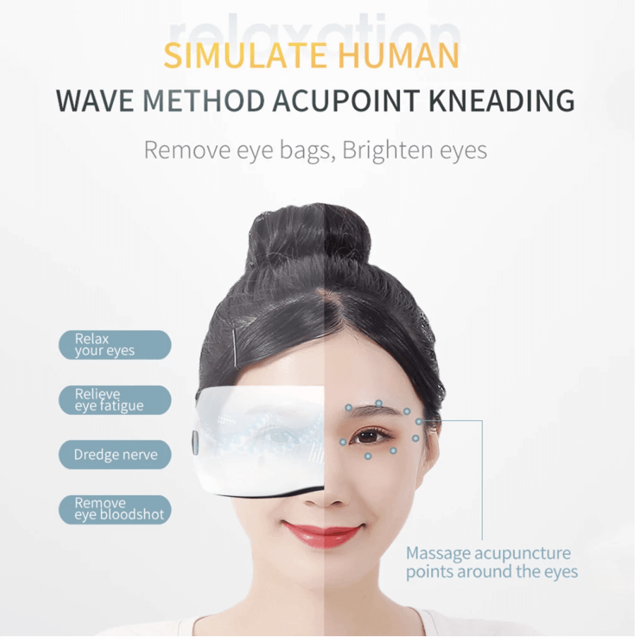 Smart Rechargeable Electric Hot Eye Massager for Eye Strain - Image 4