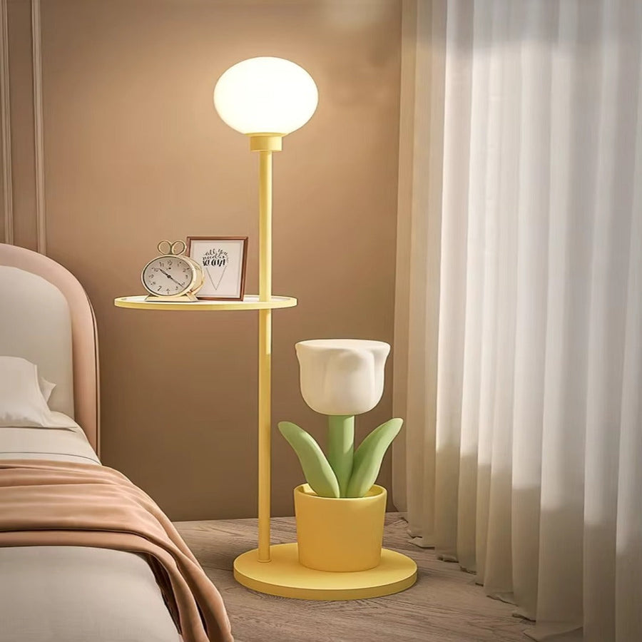 Tulip Blossom Flower Integrated Nightstand Floor Lamp - Image 5