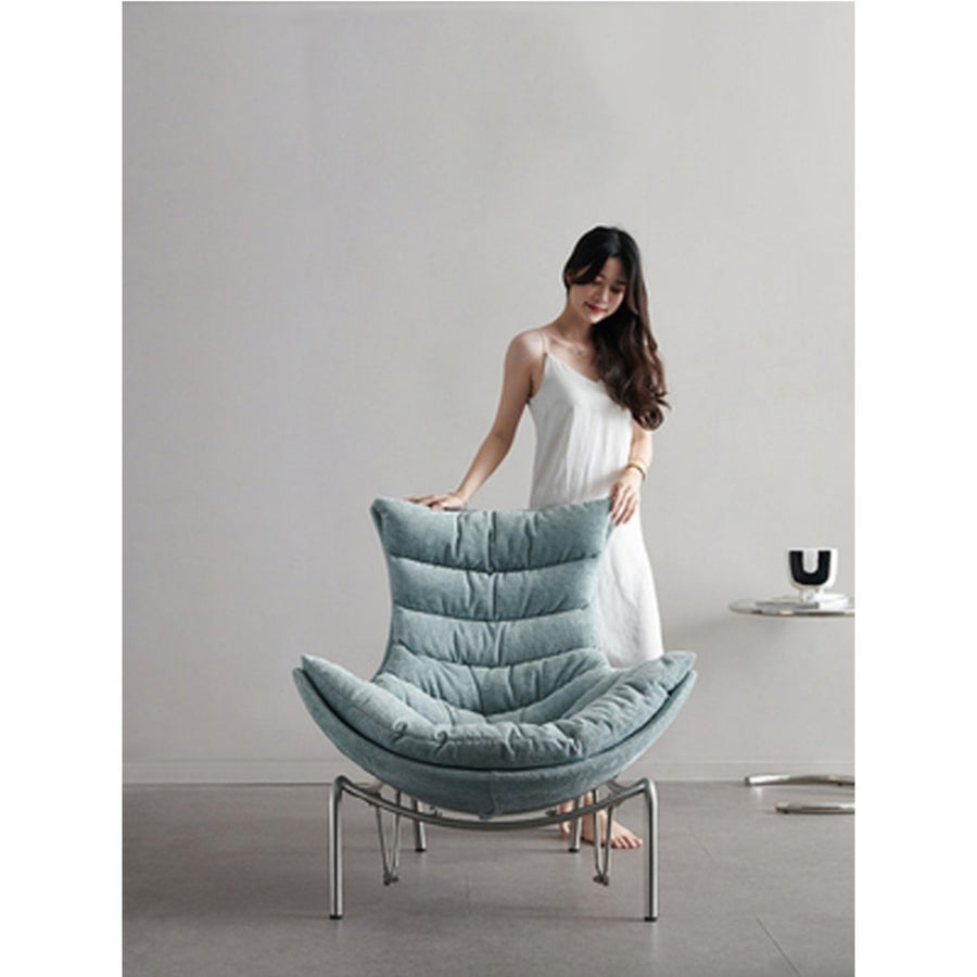 Relax Wave Casual Single Nordic Rocking Chair - Image 1