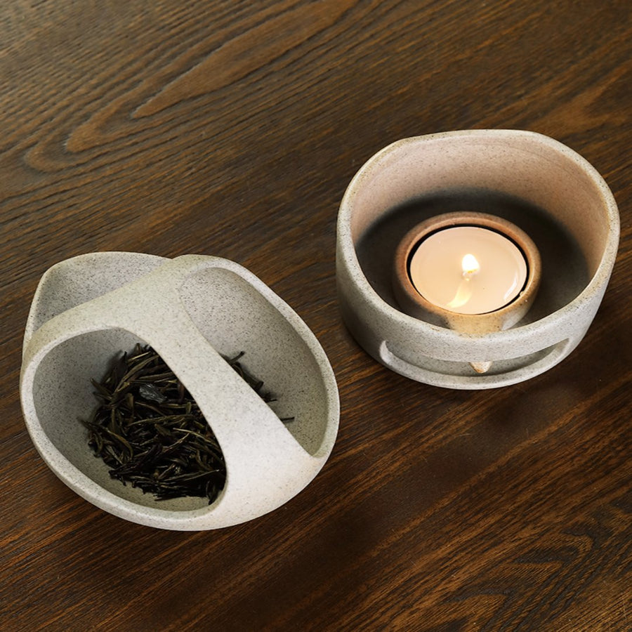 Japanese Style Simple Candle Tea Warmer Pot - Image 5