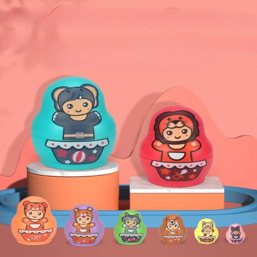 Educational Colorful Kids Matryoshka Dolls - Image 1