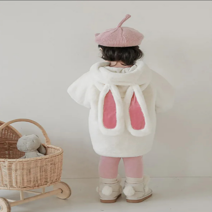 Cozy Bunny Kids Plush Winter Hooded Jacket - Image 1