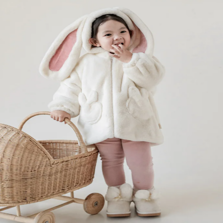 Cozy Bunny Kids Plush Winter Hooded Jacket - Image 2