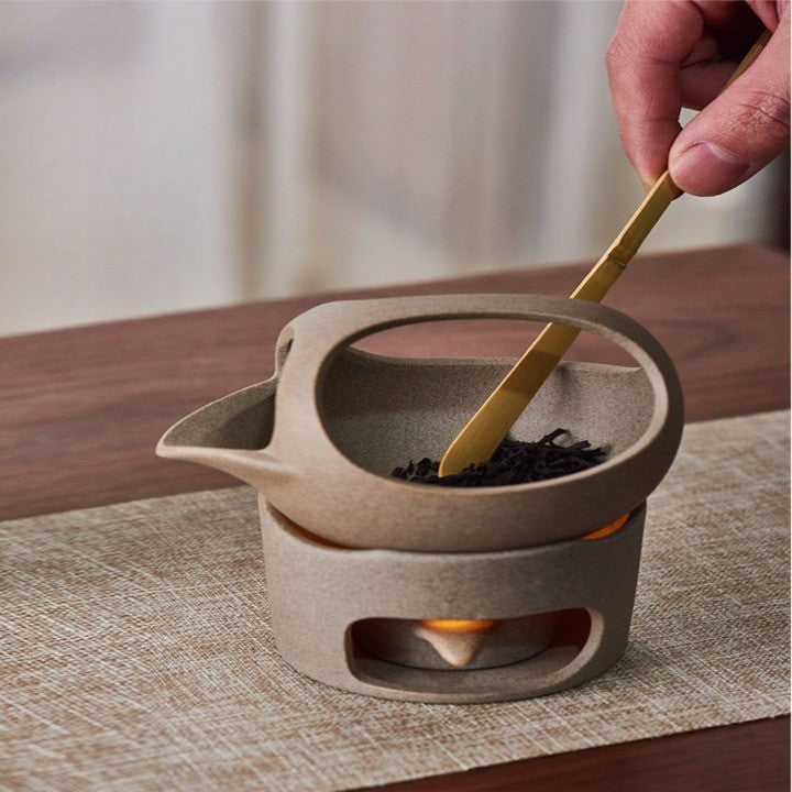 Japanese Style Simple Candle Tea Warmer Pot - Image 4