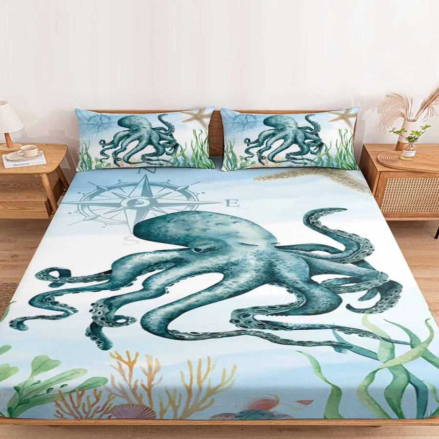 3pcs Octopus Eye Floral Comfortable Duvet Cover Bedding Set - Image 0