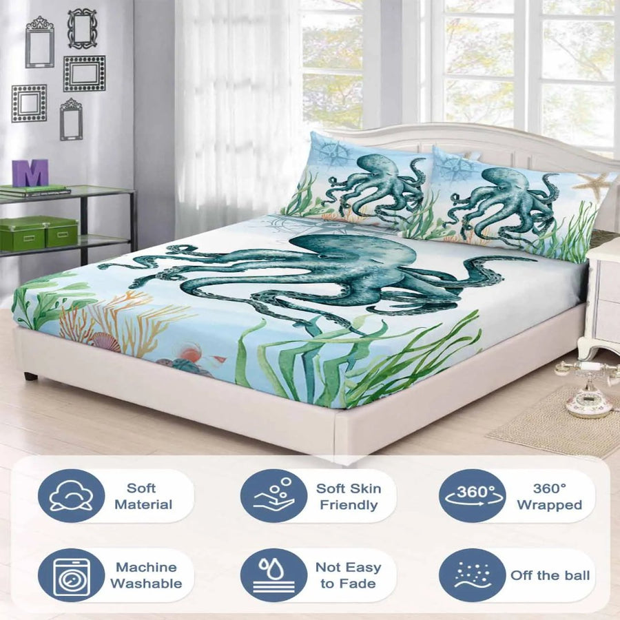 3pcs Octopus Eye Floral Comfortable Duvet Cover Bedding Set - Image 3