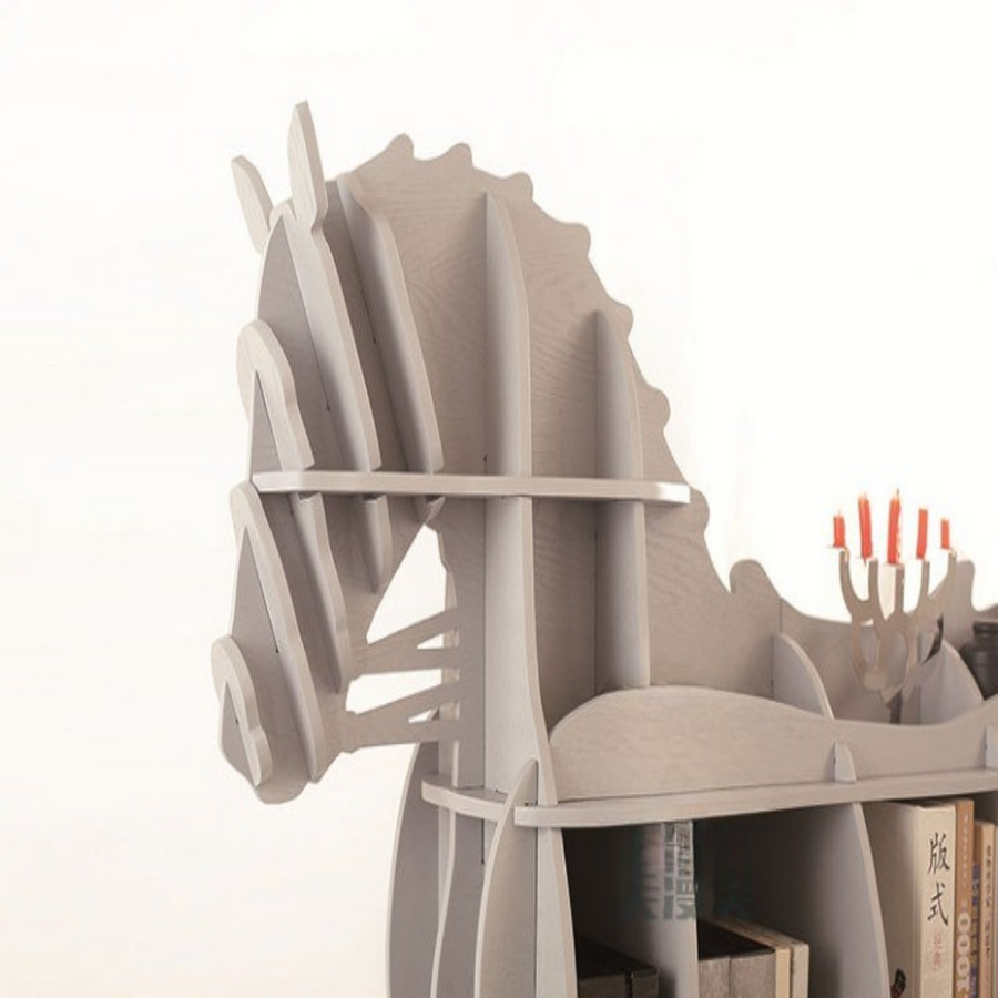 Horse-Shaped Wooden Decorative Bookshelf - Image 7