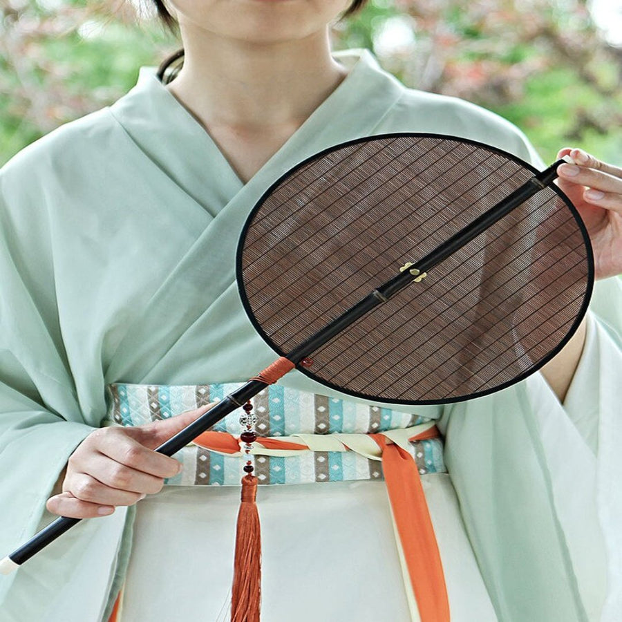 Foldable Bamboo Silk Hand Fan - Image 7