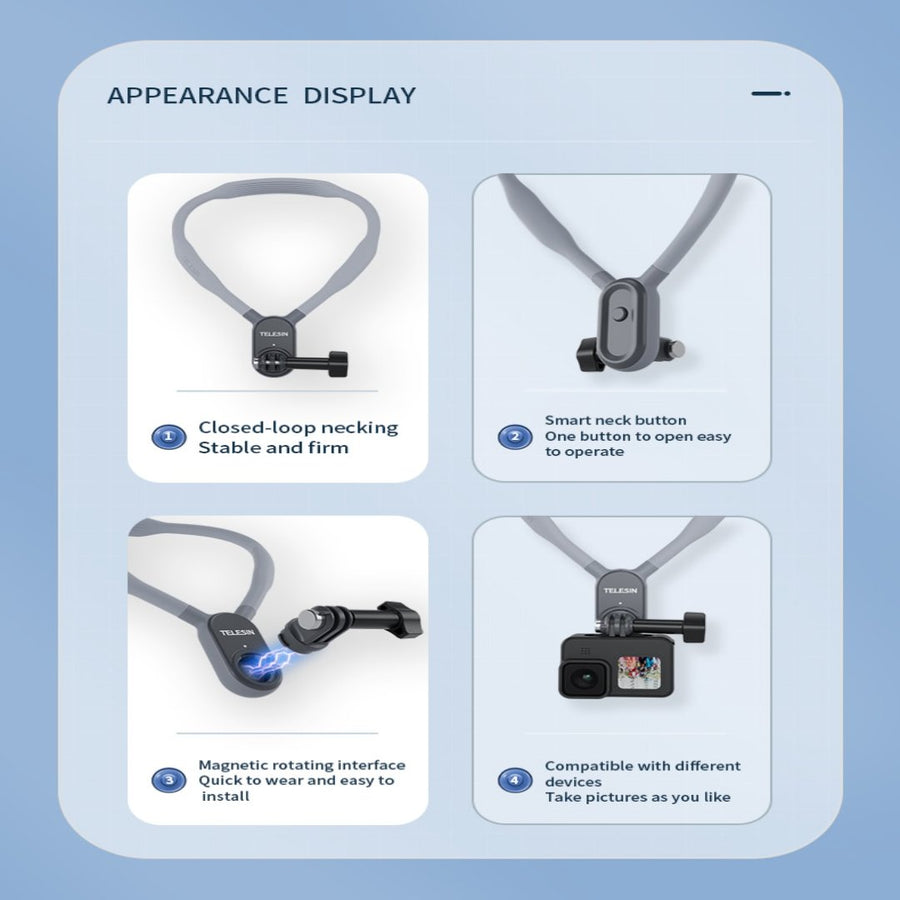 Magnetic Silicone Neck-Mounted Action Camera Accessories - Image 5