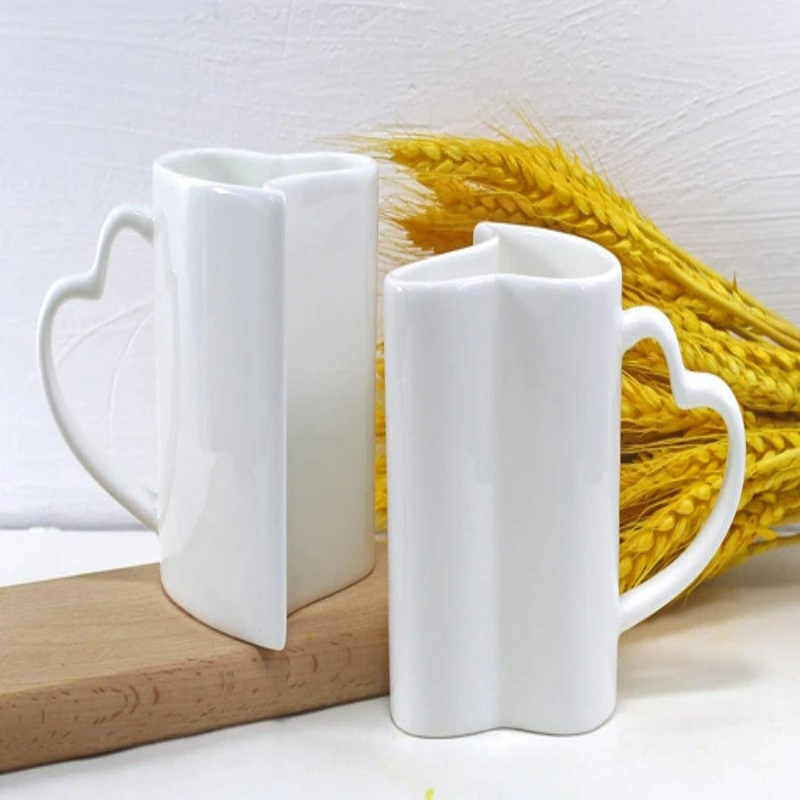 2pcs Valentines day Heart Shape Couple Mug - Image 6