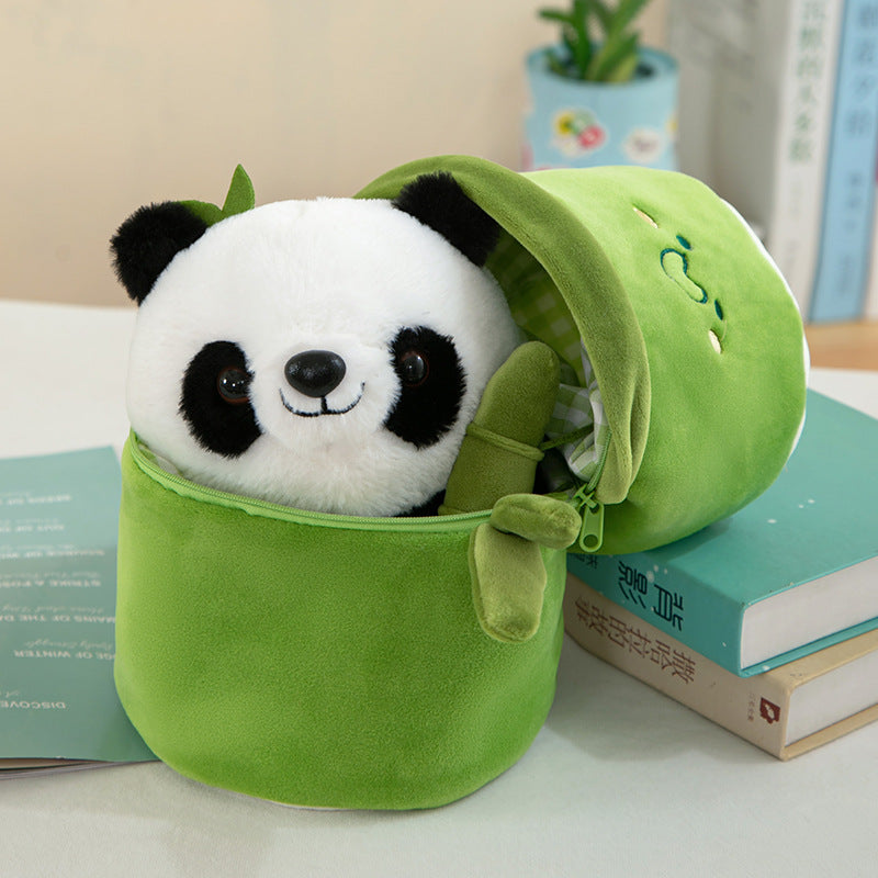 Cuddly Panda Bamboo Hideaway Plush Toy - Image 1
