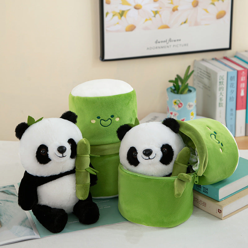 Cuddly Panda Bamboo Hideaway Plush Toy - Image 3