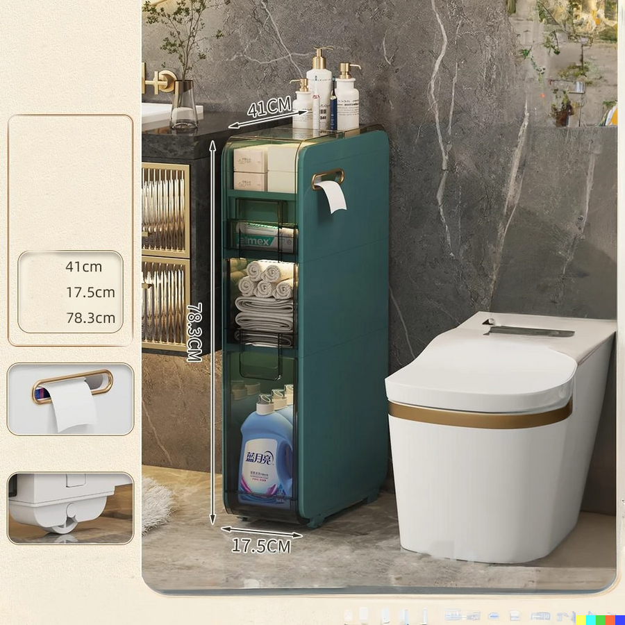 Multilayer Ultra Narrow Bathroom Storage Cabinet - Image 5