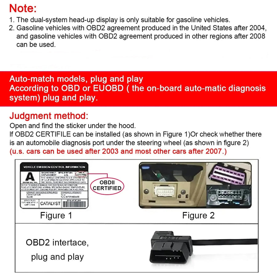 Digital Car Head-Up Crystal Display Speedometer - Image 3