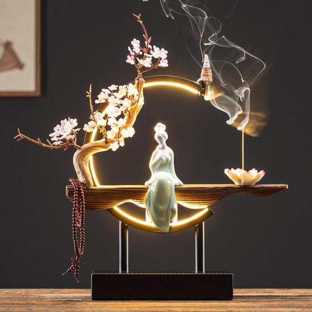 Handmade Fairy Lady Waterfall Backflow Incense Burner - Image 7