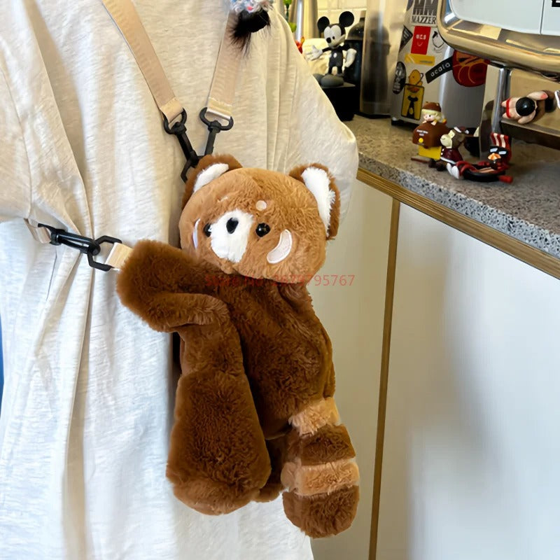 Fluffy Teddy Bear Shoulder Bag - Image 1