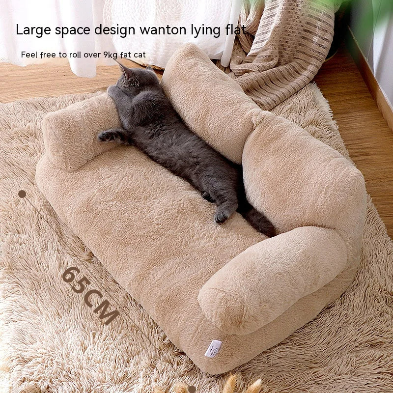 Four-Season Large Plush Pet Sofa - Image 2