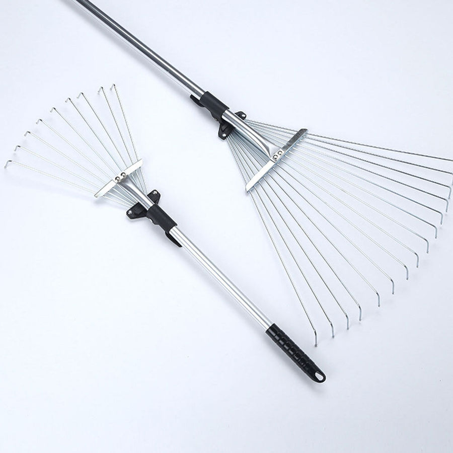 Garden Helper Telescopic Yard Cleaner Leaf Rake - Image 0