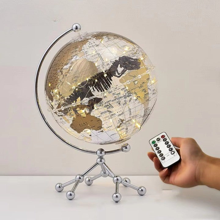 Golden Sail World Map Decor LED Light - Image 1