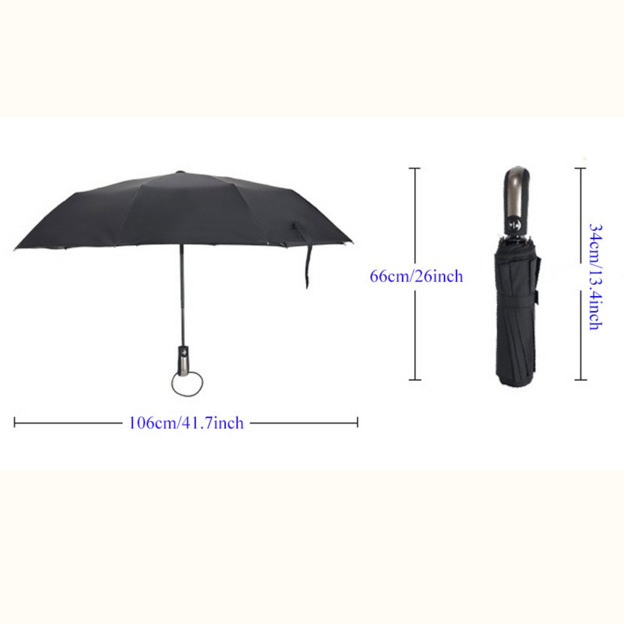 Wind Resistant Anti-UV Automatic Sleek Umbrella - Image 3