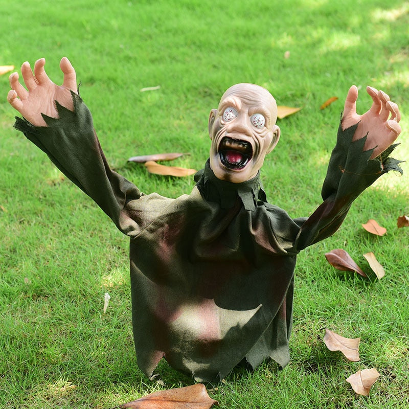 Scary Screaming Zombie Garden Halloween Decoration - Image 2