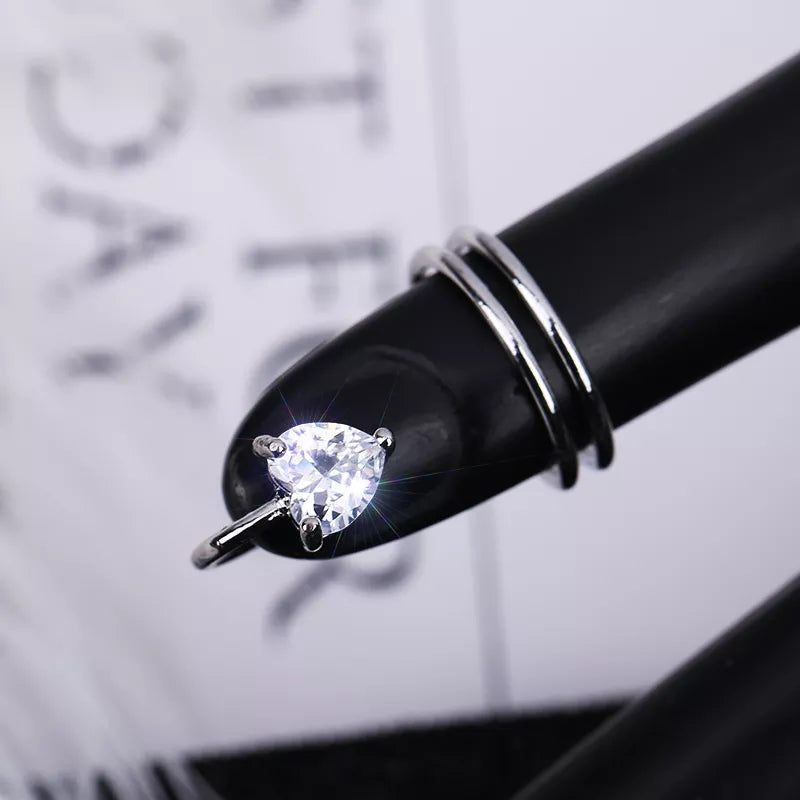 Elegant Fingertip Chic Gothic Slim Metal Nail Rings - Image 31