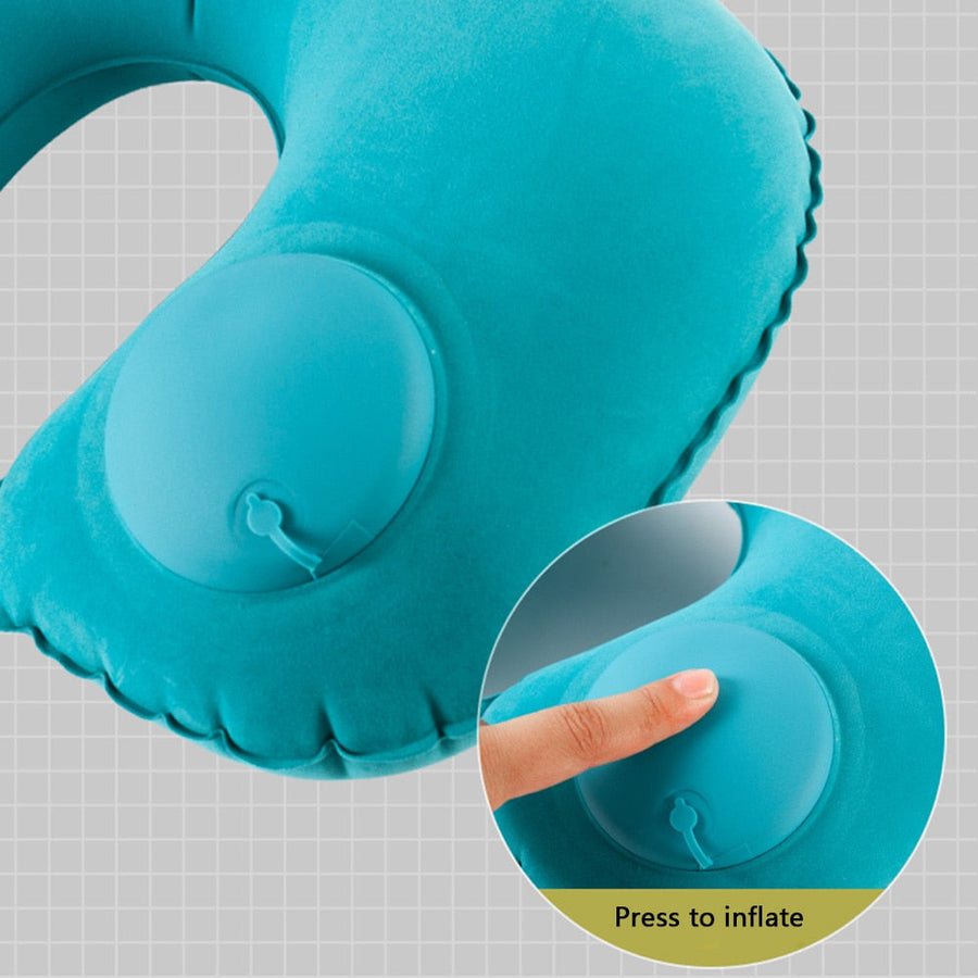 Air Rest Inflatable Easy Pump Neck Pillow - Image 2