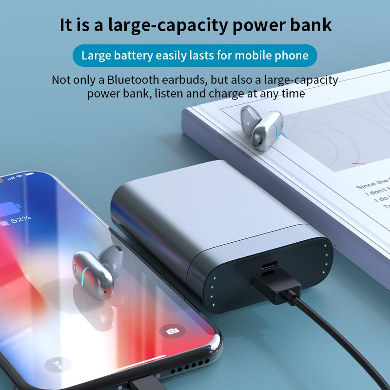 Wireless Touch Control Power Bank Earphone - Image 1