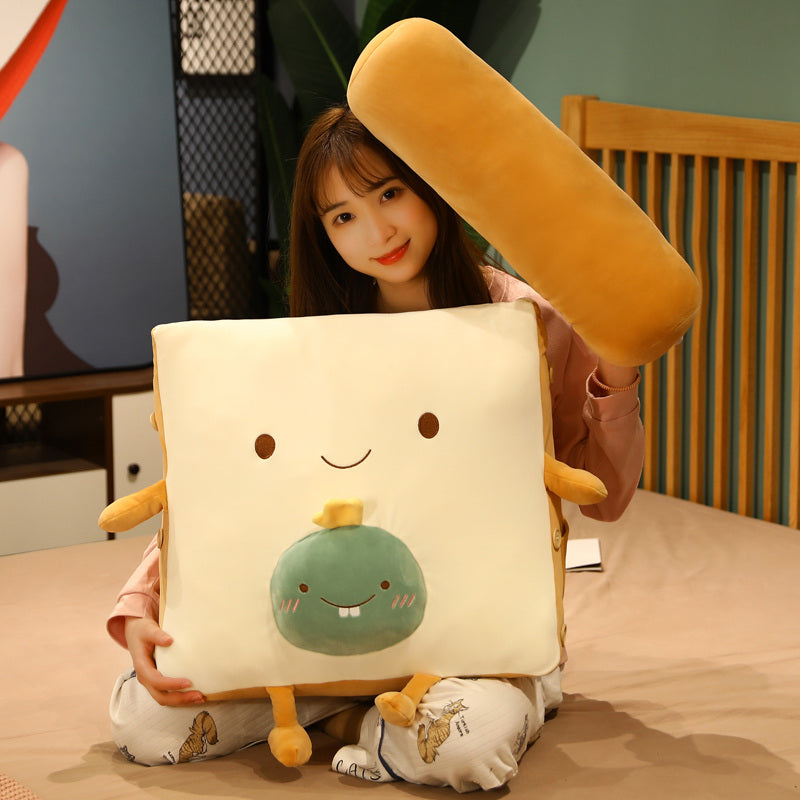 Fruity Toast Bread Comfy Pillow - Image 4