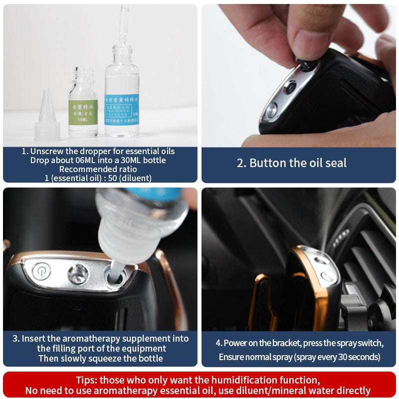 Smart Aromatherapy Wireless Charging Car Phone Holder - Image 6
