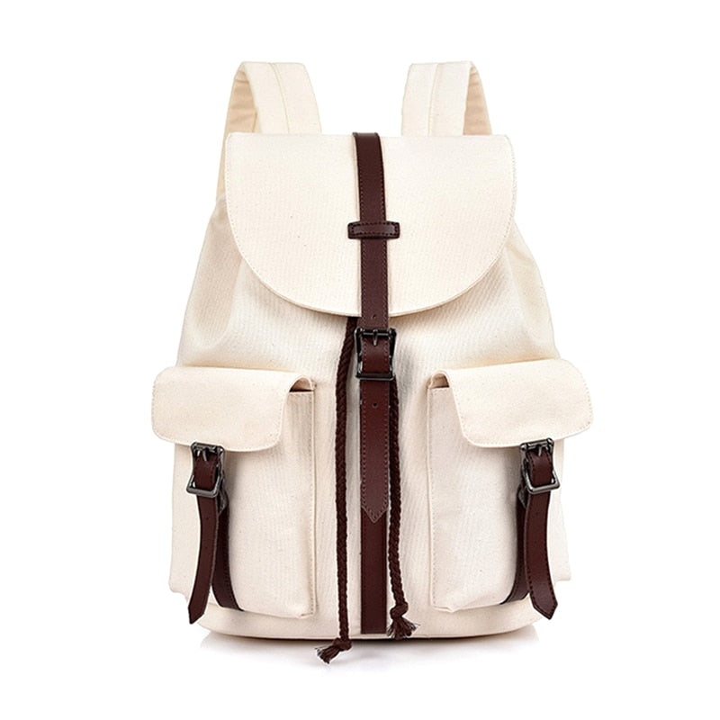Canvas Unisex Large Capacity Retro Backpack - Image 6