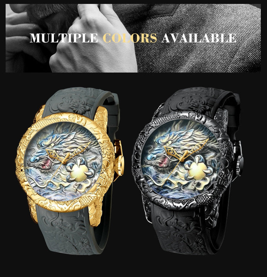 Ancient Dragon Heart Design Quartz Watch - Image 3