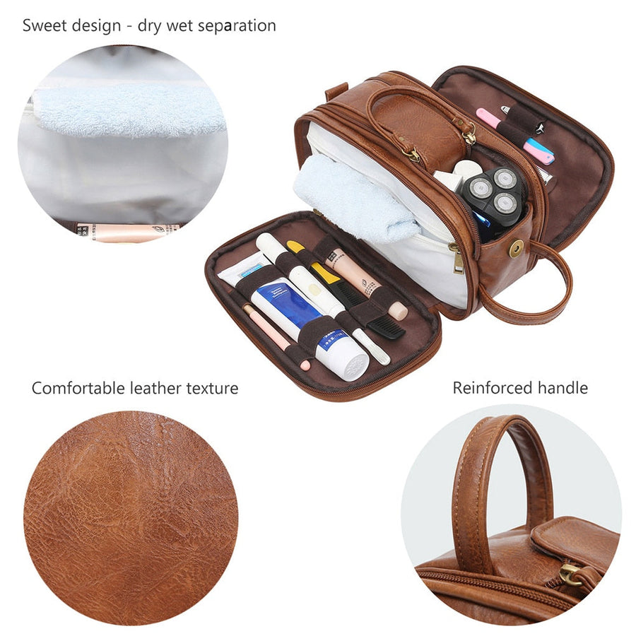 Mermaid Dream Waterproof Leather Travel Makeup Storage Bag - Image 1