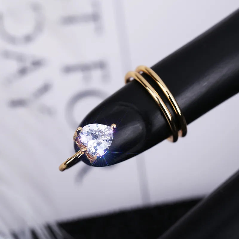 Elegant Fingertip Chic Gothic Slim Metal Nail Rings - Image 30