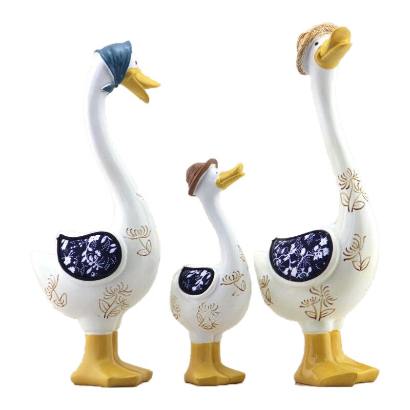 3Pcs Resin American Style Duck Table Decor - Image 4