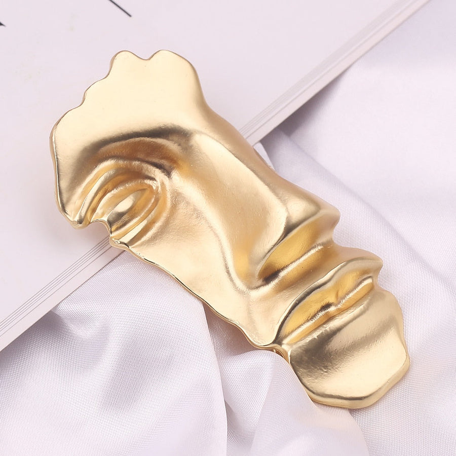 Polished Portrait Artistic Metal Face Pin Brooches - Image 2