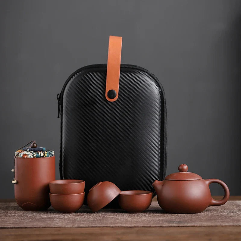 Ceramic Gaiwan Portable Kung Fu Tea Gift Set - Image 7