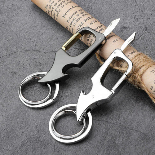 Mini Foldable Bottle Opener Keychain Knife - Image 0