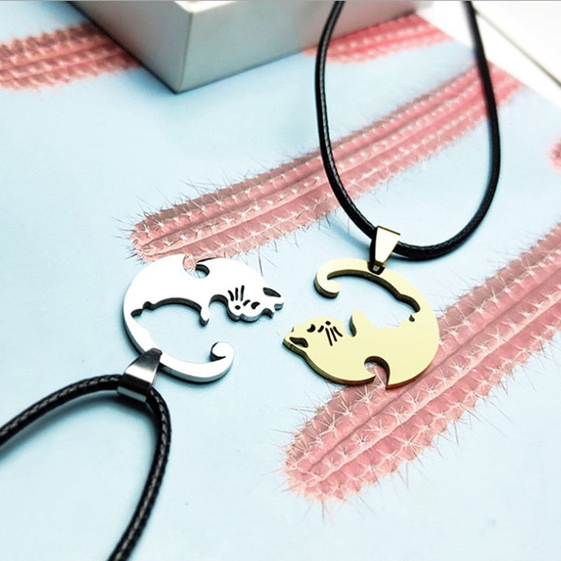 Yin Yang Cat Couple Necklace - Image 3