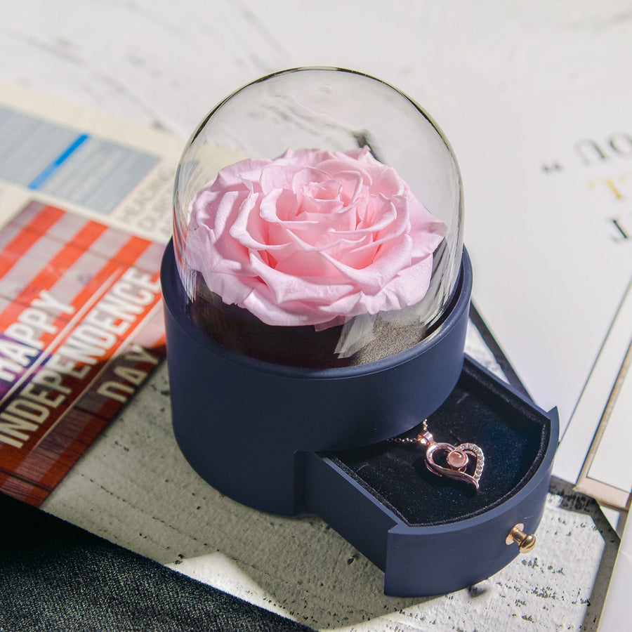 Natural Eternal Rose Necklace Jewelry Box - Image 12