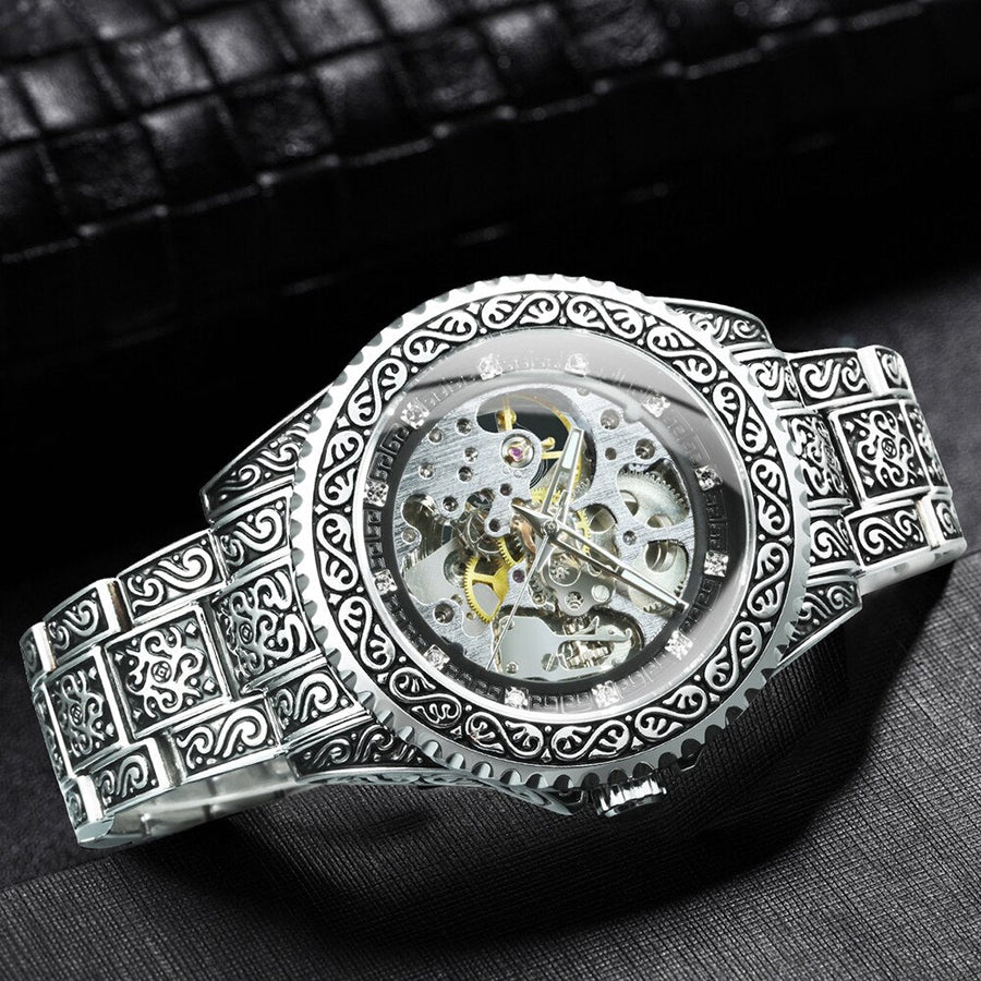 Retro Lux Hand-Engraved Automatic Mechanic Watch - Image 2