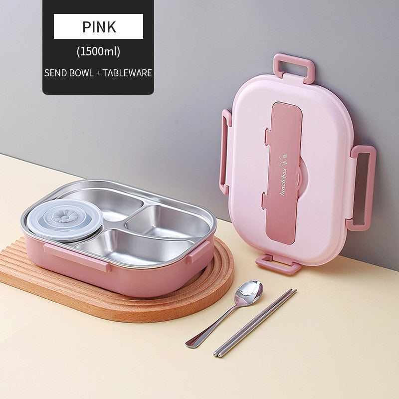 Stainless Steel Multi Compartment Kids Lunch Box - Image 3